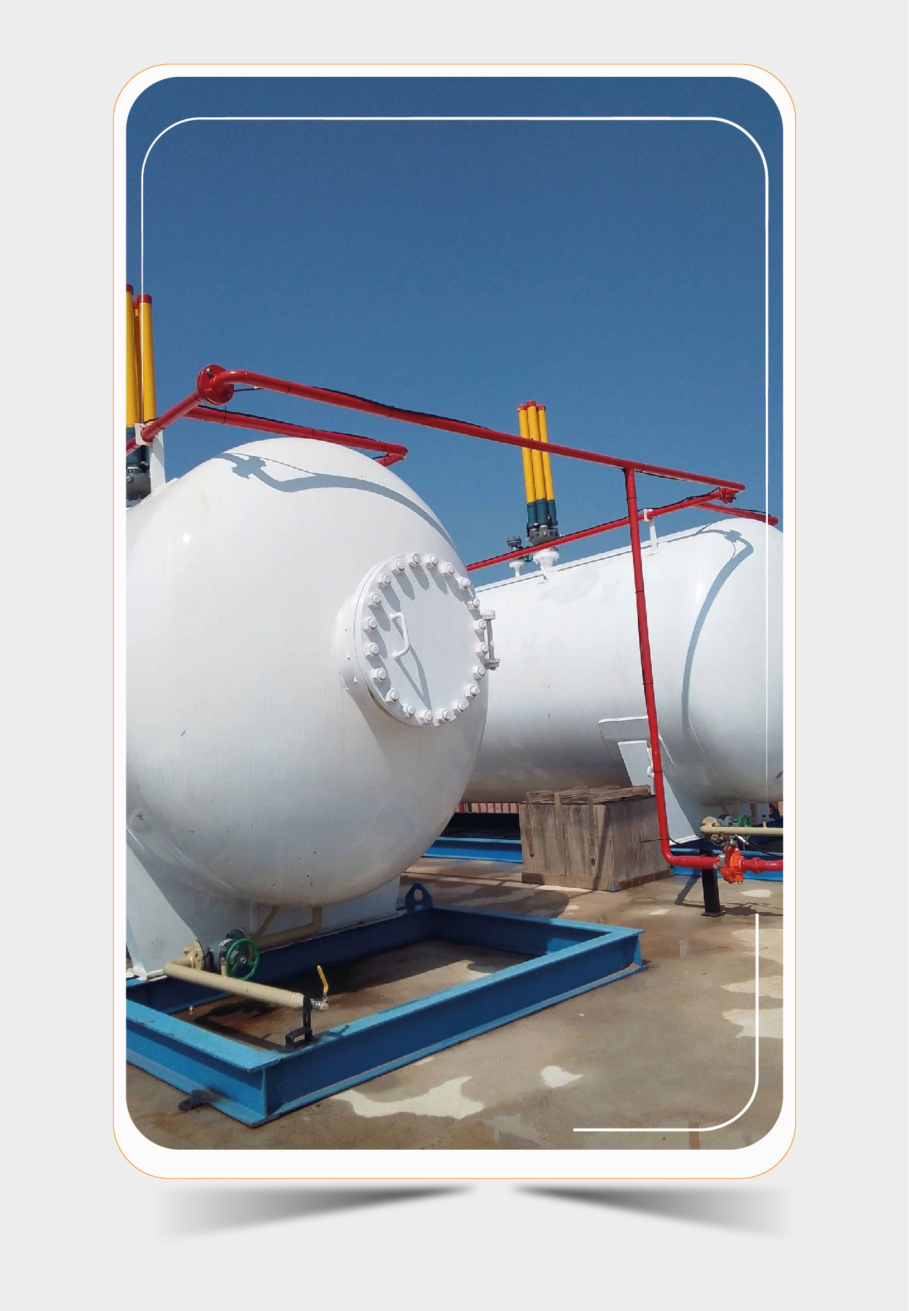 Industrial LPG tank bank system installation Zimbabwe